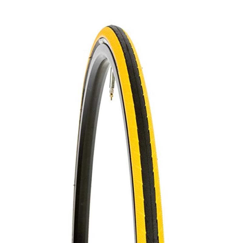 Llanta VITTORIA Rubino III 700x23c Rígida / Color Negro - Amarillo